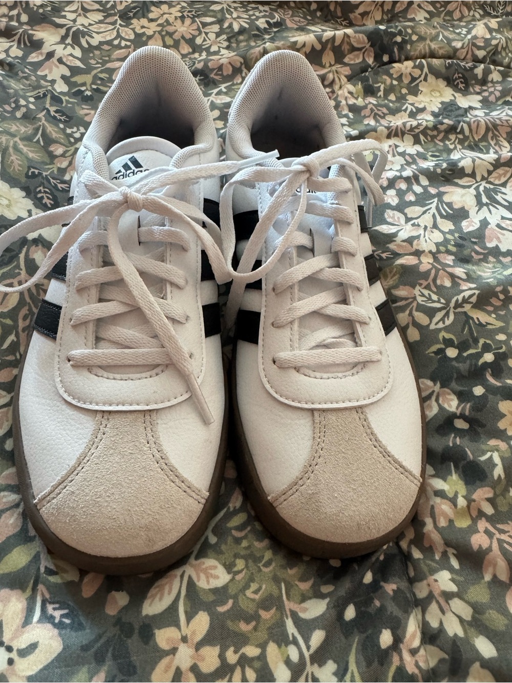 adidas White and Black Retro Court Sneakers